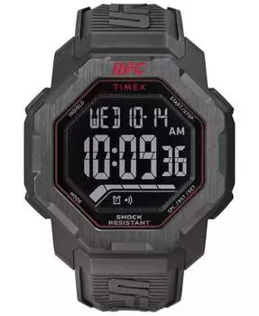Мужские мужские часы UFC Knockout, черные полиуретановые часы, 48 мм Timex, черный