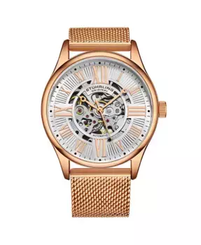 Мужские наручные часы из нержавеющей стали с розовым золотым покрытием, 42 мм Stuhrling, розовый