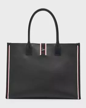 Мужские Настролоби F.A.V. Кожаная большая сумка XL Christian Louboutin, цвет Black/Black/Multi