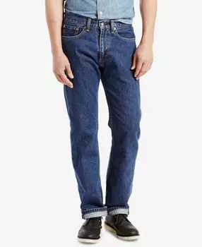 Джинсы Levi's Men's 505 Regular Straight Fit Non-Stretch, синий