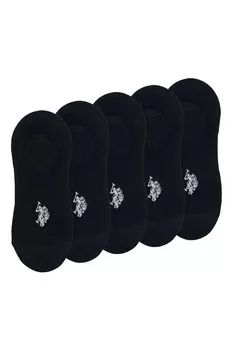 Мужские невидимые тренировочные носки Us polo assn 5 шт U.S. Polo Assn, черный