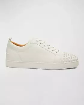 Мужские низкие кеды Louis Junior с шипами Christian Louboutin, цвет White