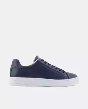 Мужские низкие кеды с логотипом сзади Armani Exchange, тёмно-синий