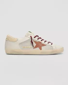 Мужские низкие кеды Super-Star Golden Goose, цвет Cream/Rust