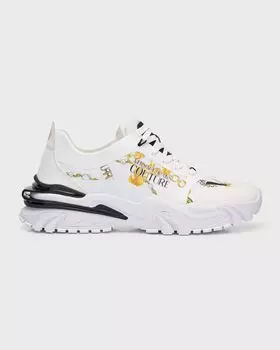Мужские низкие кеды Trail Trek Versace Jeans Couture, цвет White/Gold