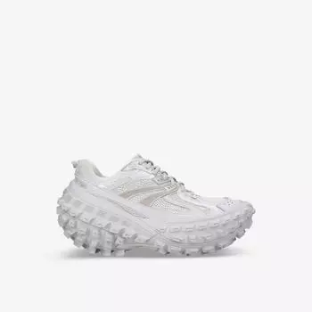 Мужские низкие кожаные кроссовки Bouncer с сетчатой подошвой и ракушками Balenciaga, бежевый