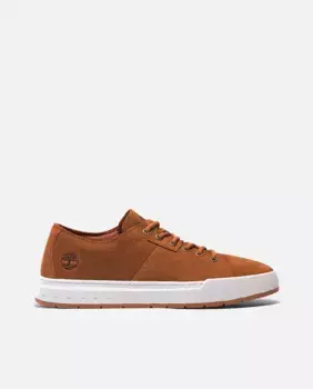 Мужские низкие кожаные кроссовки Maple Grove в форме шлема Timberland, коричневый