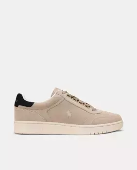 Мужские низкие кожаные кроссовки POLO CRT в стиле шлема Polo Ralph Lauren, цвет Blanco Hueso