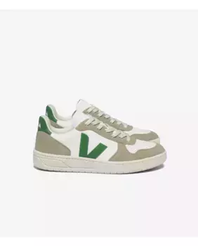 Мужские низкие кожаные кроссовки V-10 в форме корзины Veja, белый