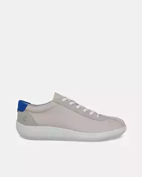 Мужские низкие кроссовки ECCO SOFT в стиле шлема из кожи со шнуровкой Ecco, цвет Natural