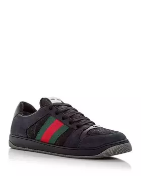 Мужские низкие кроссовки GG Gucci, черный
