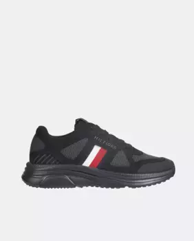 Мужские низкие кроссовки из парусины Tommy Hilfiger, черный