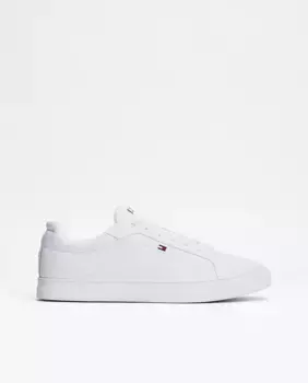 Мужские низкие кроссовки шлемообразного типа из кожи Tommy Hilfiger, белый