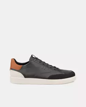 Мужские низкие кроссовки STREET LITE в форме шлема из кожи и нубука со шнуровкой Ecco, черный