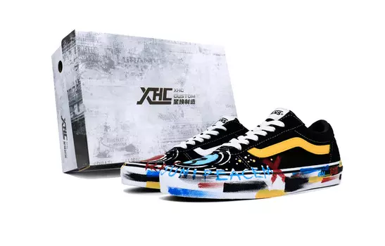 Мужские низкие скейтбордные кеды Ward черного цвета Vans