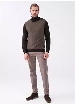 Мужские норковые мужские брюки с нормальной талией и комфортным кроем Beymen Business