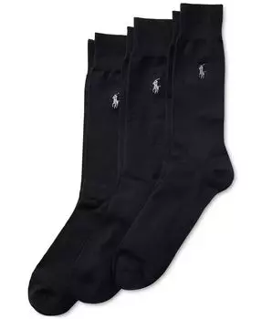 Мужские носки 3 пары, супермягкие, под платье Polo Ralph Lauren, синий
