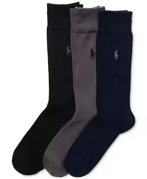 Мужские носки 3 пары, супермягкие, под платье Polo Ralph Lauren, мультиколор