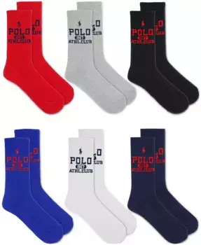 Мужские носки Athletic Club 1967, 6 пар Polo Ralph Lauren, мультиколор