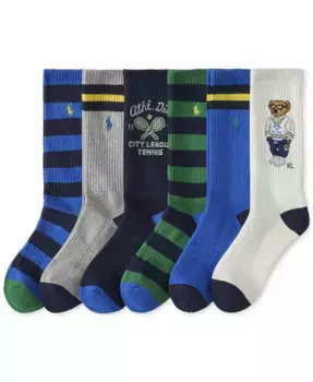 Мужские носки Athletic Club Bear, 6 пар Polo Ralph Lauren, мультиколор
