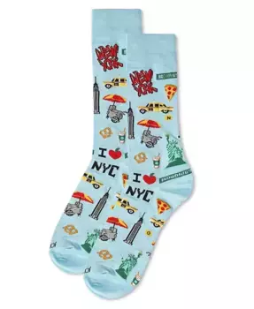 Мужские носки Destination Rayon из бамбука с оригинальным рисунком MeMoi, синий