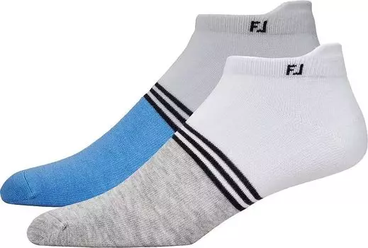 Мужские носки для гольфа FootJoy ProDry Roll Tab — 2 шт., голубой/белый