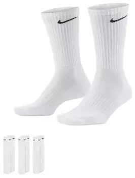 Мужские носки для гольфа Nike Everyday Crew — 3 шт, белый