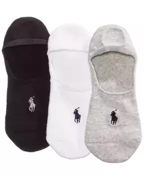 Мужские носки для кроссовок, 3 пары Polo Ralph Lauren, серый