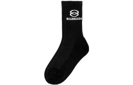 Мужские носки до колена Balenciaga, Черный (1 упаковка)