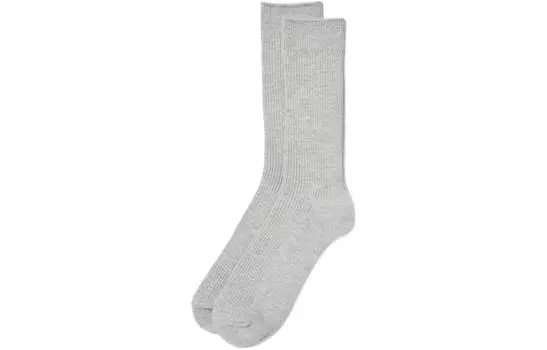 Мужские носки до колена UNIQLO, цвет 1 double pack (smoked gray)