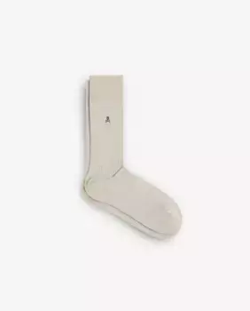 Мужские носки до середины икры с вышитым черепом Scalpers, бежевый