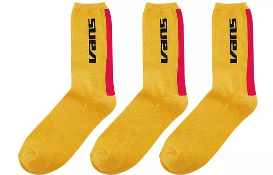 Мужские носки до середины икры Vans, цвет 6 double (yellow)