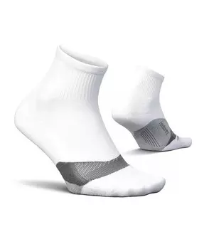 Мужские носки Elite Light Cushion Quarter Solid — спортивные носки с целевой компрессией Feetures, белый