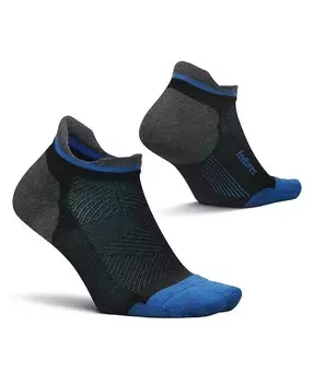 Мужские носки Elite Max Cushion No Show Tab Ankle Socks — спортивные носки с целевой компрессией Feetures, синий