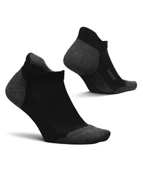 Мужские носки Elite Max Cushion No Show Tab Ankle Socks — спортивные носки с целевой компрессией Feetures, черный