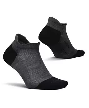 Мужские носки Elite Max Cushion No Show Tab Ankle Socks — спортивные носки с целевой компрессией Feetures, серый