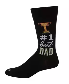 Мужские носки-гетры 1 Dad Trophy Novelty Crew Sock MeMoi, черный