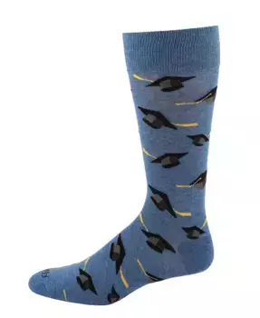 Мужские носки Graduation Pattern из вискозы с принтом MeMoi, синий