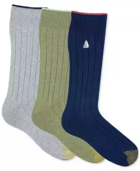 Мужские носки Hampton с вышивкой - набор из 3 пар Gold Toe, мультиколор