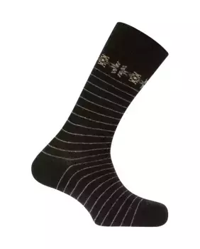 Мужские носки из кашемира/шерсти с черной отделкой и полосками Punto Blanco, чёрный