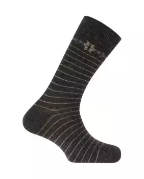 Мужские носки из кашемира/шерсти с серой каймой и полосками Punto Blanco, серый