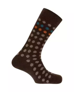 Мужские носки из кашемира/шерсти в коричневый горошек Punto Blanco