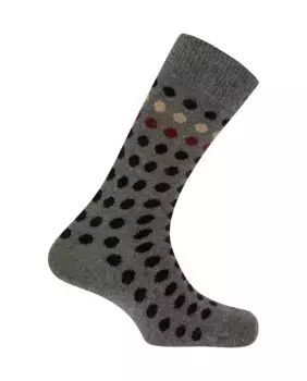Мужские носки из кашемира/шерсти в серый горошек Punto Blanco