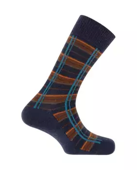 Мужские носки из кашемира/шерсти в темно-синюю клетку Punto Blanco