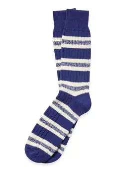 Мужские носки из мериносового хлопка в полоску Celtic & Co., синий
