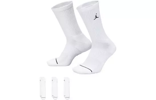 Мужские носки Jordan до середины икры, Белый (3 шт.)