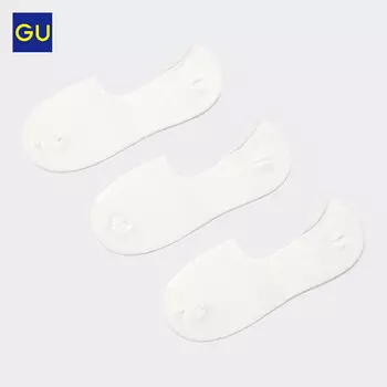 Мужские носки-лодочки Gu 3 пары однотонные, разноцветный