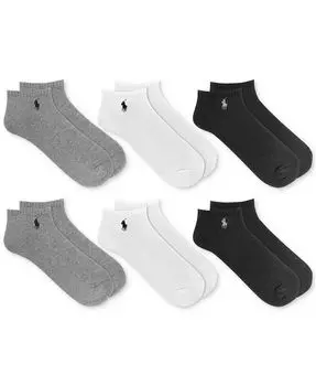Мужские носки Performance Sport Low Cut, 6 пар Polo Ralph Lauren, серый