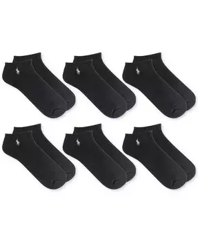 Мужские носки Performance Sport Low Cut, 6 пар Polo Ralph Lauren, черный