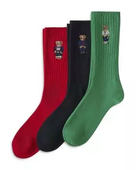 Мужские носки Polo Bear, комплект из 3 пар Polo Ralph Lauren, мультиколор